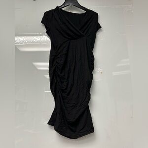 Phistic Ruched Bodycon Dress in Black Size Large